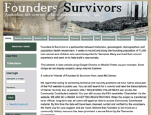 Tablet Screenshot of foundersandsurvivors.org